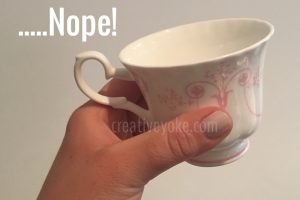 correct teacup handling