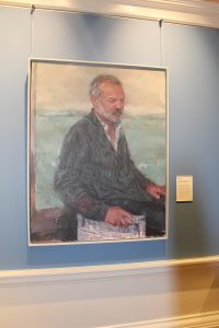 a picture of Graham Norton painting at the national gallery of ireland 