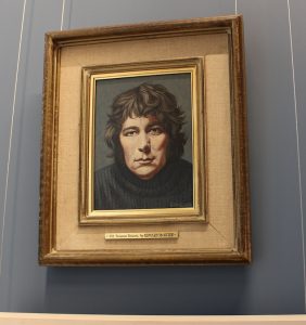 a picture of Seamus Heaney painting at the national gallery of ireland 